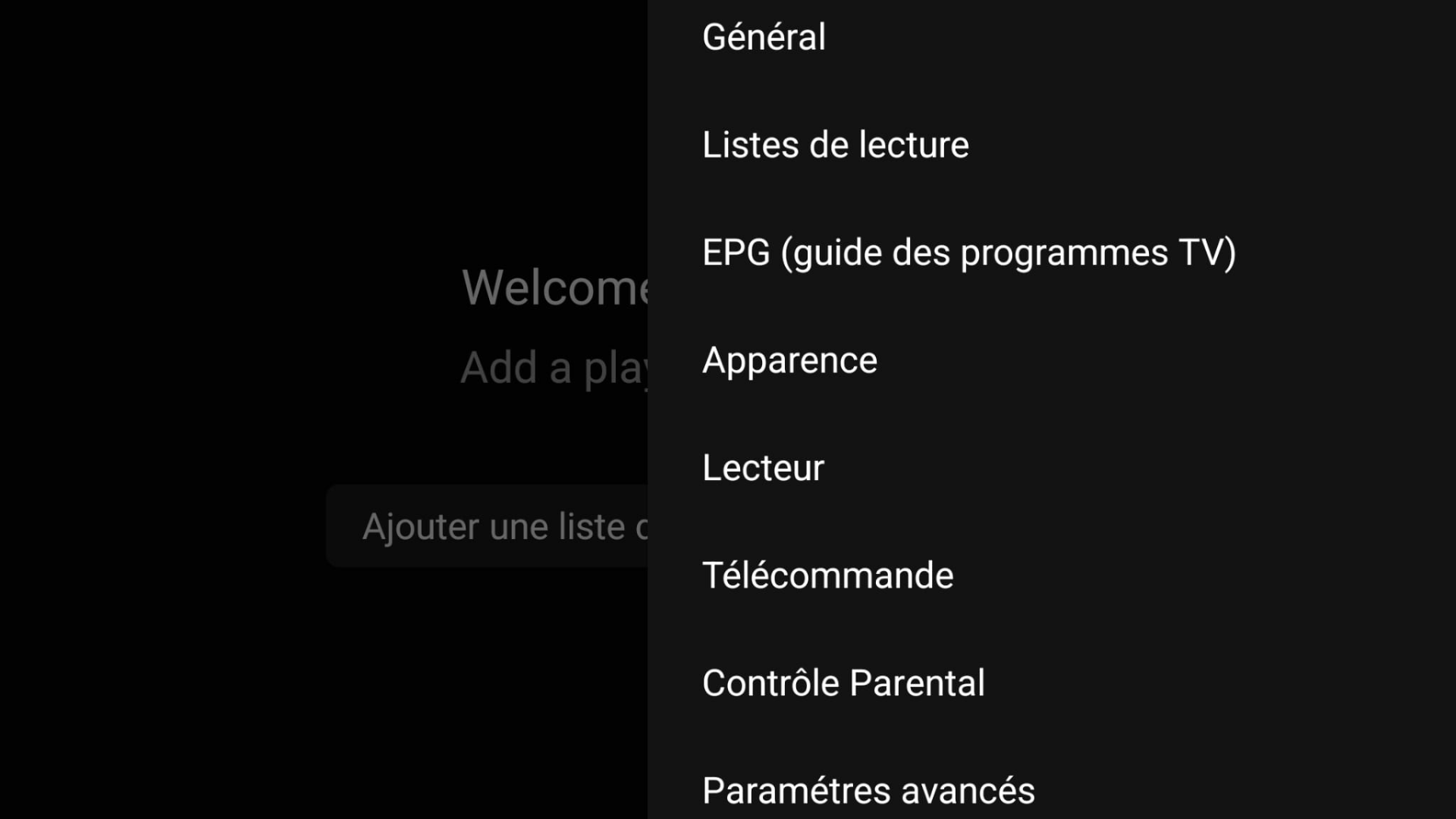 Paramètres T2S Player